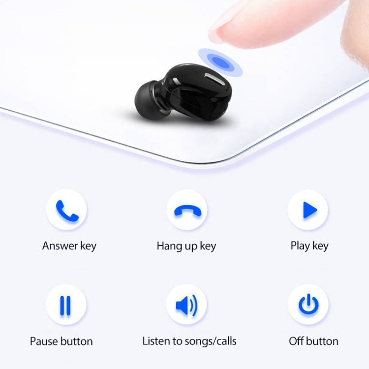 X9 Wireless Bluetooth 5.0 Mini In-Ear Unilateral Earphone(Black) - Bluetooth Earphone by PMC TechLife | Online Shopping South Africa | PMC TechLife