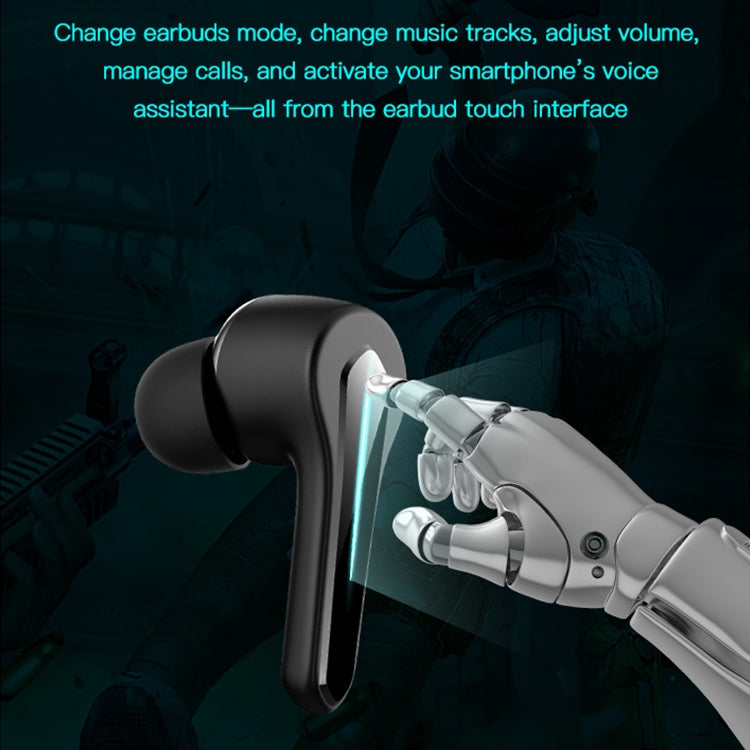 ETE-55 TWS Binaural Bluetooth 5.0 Low Latency Gaming Earphones (Black) - TWS Earphone by PMC TechLife | Online Shopping South Africa | PMC TechLife