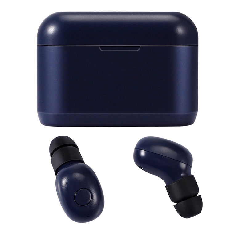 DT-4 IPX Waterproof Bluetooth 5.0 Wireless Bluetooth Earphone with 350mAh Magnetic Charging Box, Support for Calling(Dark Blue) - Bluetooth Earphone by PMC Jewellery | Online Shopping South Africa | PMC Jewellery