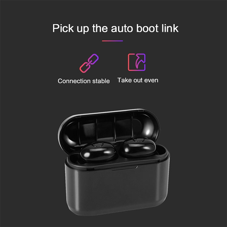 DT-4 IPX Waterproof Bluetooth 5.0 Wireless Bluetooth Earphone with 350mAh Magnetic Charging Box, Support for Calling(Silver) - Bluetooth Earphone by PMC Jewellery | Online Shopping South Africa | PMC Jewellery