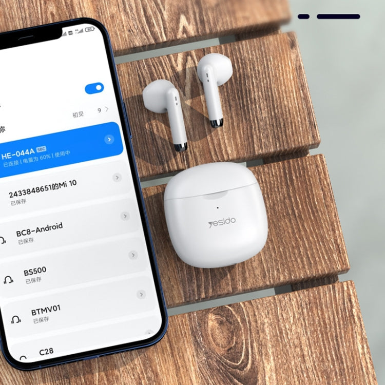 Yesido TWS09 TWS Wireless Bluetooth Earphone (White) - TWS Earphone by Yesido | Online Shopping South Africa | PMC Jewellery | Buy Now Pay Later Mobicred