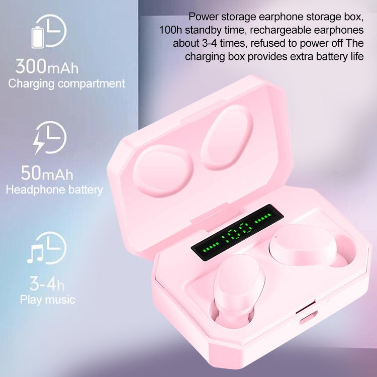 DT-14 Wireless Two Ear Bluetooth Headset Supports Touch & Smart Magnetic Charging & Power On Automatic Pairing(Pink) - Bluetooth Earphone by PMC TechLife | Online Shopping South Africa | PMC TechLife