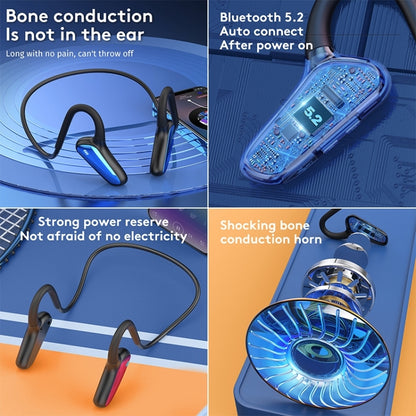 M-D8 IPX5 Waterproof Bone Passage Bluetooth Hanging Ear Wireless Earphone (Blue) - Bluetooth Earphone by PMC Jewellery | Online Shopping South Africa | PMC Jewellery