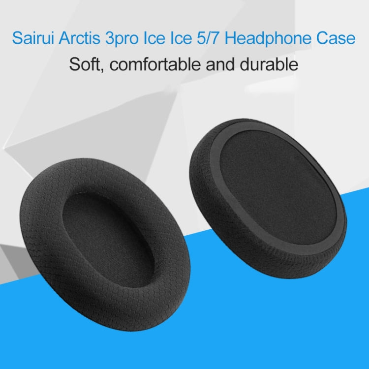 1 Pair Leather Sponge Protective Case for Steelseries Arctis 3 Pro  / Ice 5 / Ice 7 Headphone (Grey) - Earmuff & Pad by PMC Jewellery | Online Shopping South Africa | PMC Jewellery