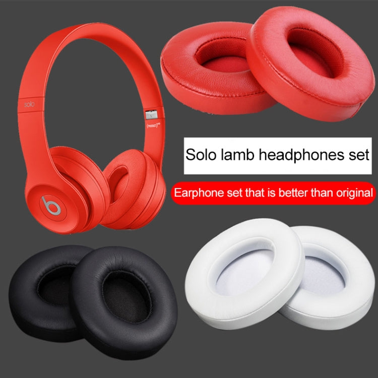 1 Pair Leather Headphone Protective Case for Beats Solo2.0 / Solo3.0, Wired Version (Grey) - Earmuff & Pad by PMC Jewellery | Online Shopping South Africa | PMC Jewellery