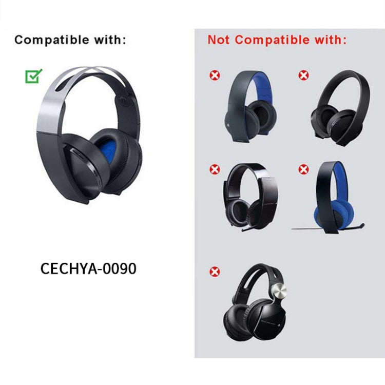 For Sony PS4 7.1 PlayStation Platinum CECHYA-0090 Earphone Cushion Cover Earmuffs Replacement Earpads Without Mesh - Earmuff & Pad by PMC Jewellery | Online Shopping South Africa | PMC Jewellery