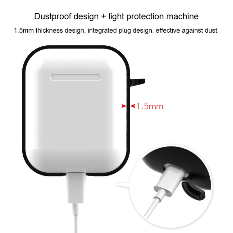 Wireless Earphones Shockproof Silicone Protective Case for Apple AirPods 1 / 2(Black) - For AirPods 1/2 by PMC TechLife | Online Shopping South Africa | PMC TechLife | Buy Now Pay Later Mobicred