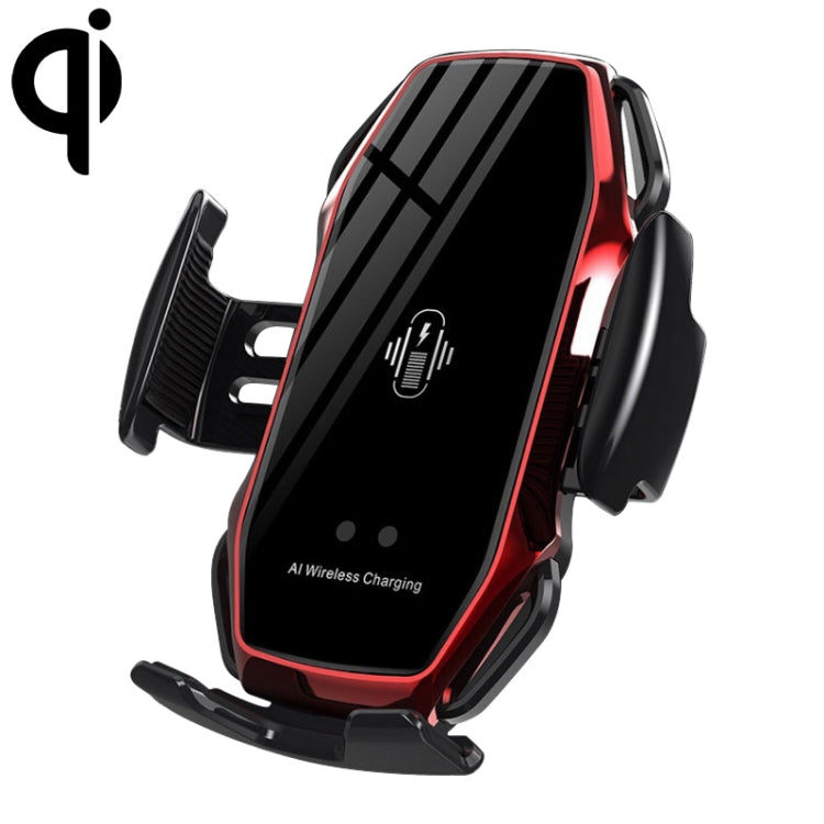 A5 10W Car Infrared Wireless Mobile Auto-sensing Phone Charger Holder, Interface：USB-C / Type-C(Red) - Wireless Charger Holders by PMC Jewellery | Online Shopping South Africa | PMC Jewellery