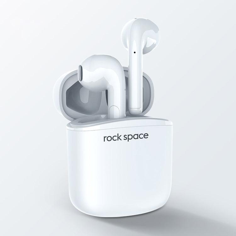 ROCK Space EB100 TWS Bluetooth 5.0 Waterproof Wireless Stereo Bluetooth Headset(White) - TWS Earphone by ROCK | Online Shopping South Africa | PMC Jewellery