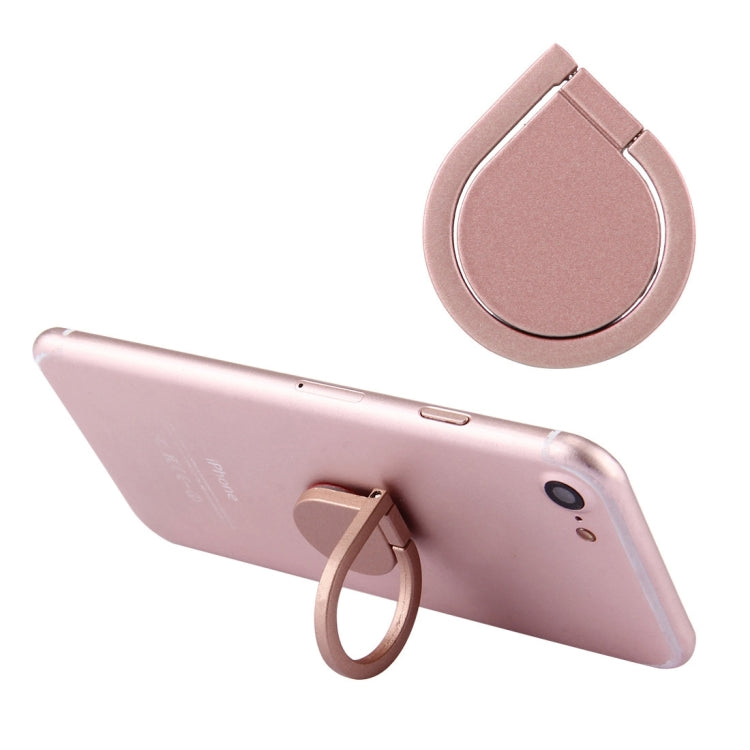 Universal 360 Degree Rotation Drops of water Style Ring Phone Holder Stand(Rose Gold) - Ring Holder by PMC Jewellery | Online Shopping South Africa | PMC Jewellery