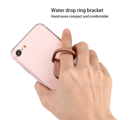 Universal 360 Degree Rotation Drops of water Style Ring Phone Holder Stand(Rose Gold) - Ring Holder by PMC Jewellery | Online Shopping South Africa | PMC Jewellery