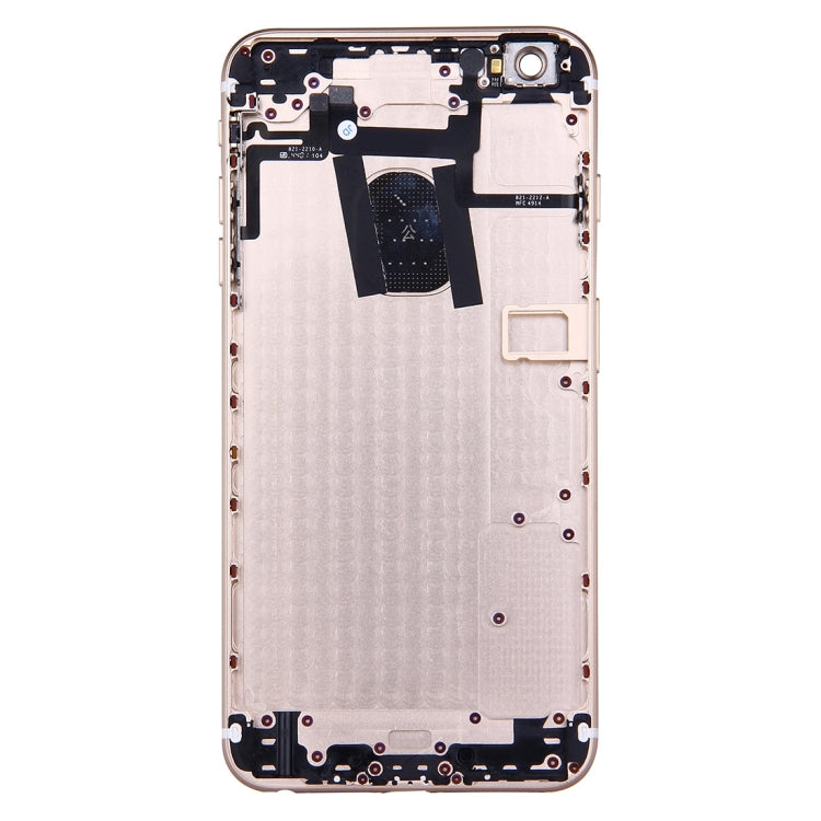 Full Housing Back Cover with Power Button & Volume Button Flex Cable for iPhone 6 Plus(Gold) - iPhone 6/6 Plus Parts by PMC Jewellery | Online Shopping South Africa | PMC Jewellery