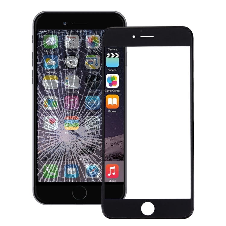 Front Screen Outer Glass Lens with Front LCD Screen Bezel Frame & OCA Optically Clear Adhesive for iPhone 6 Plus(Black) - iPhone 6/6 Plus Parts by PMC Jewellery | Online Shopping South Africa | PMC Jewellery