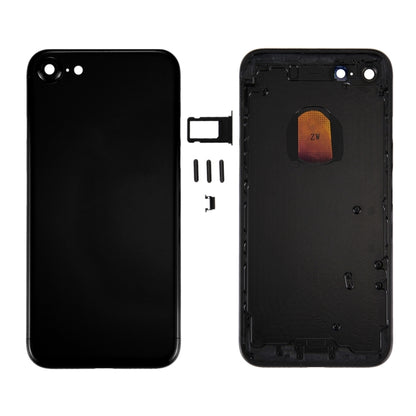 6 in 1 for iPhone 7 (Back Cover + Card Tray + Volume Control Key + Power Button + Mute Switch Vibrator Key + Sign) Full Assembly Housing Cover (Jet Black) - Back Cover by PMC Jewellery | Online Shopping South Africa | PMC Jewellery