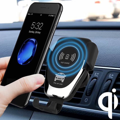 C6 Gravity Induction Car Qi Wireless Charger Fast Charging Air Vent Phone Holder(Black) - Car Holders by PMC Jewellery | Online Shopping South Africa | PMC Jewellery