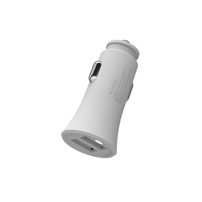 WK WP-C13 2.4A Warpath Dual USB Car Charger with USB to 8 Pin / Micro USB / Type-C Data Cable (White) - Car Charger by WK | Online Shopping South Africa | PMC Jewellery