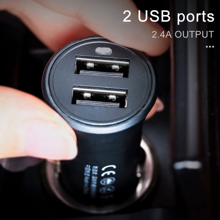 WK WP-C13 2.4A Warpath Dual USB Car Charger with USB to 8 Pin / Micro USB / Type-C Data Cable (White) - Car Charger by WK | Online Shopping South Africa | PMC Jewellery