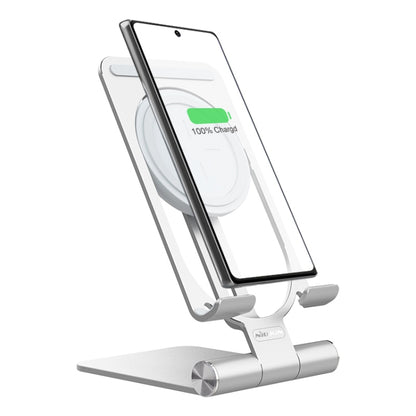 NILLKIN 2 in 1 15W PoweHold Mini Vertical Foldable Detachable Wireless Charger Mobile Phone Holder (Silver) - Wireless Charger by NILLKIN | Online Shopping South Africa | PMC Jewellery