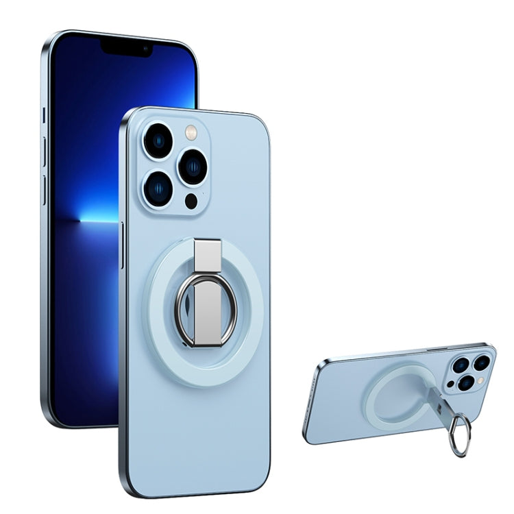 MagSafe Magnetic Adhesive Free Double Joint Ring Holder For iPhone 13 Series / iPhone 12 Series(Blue) - Ring Holder by PMC TechLife | Online Shopping South Africa | PMC TechLife