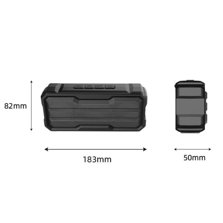 EBS-305 Outdoor Waterproof Stereo Subwoofer Bluetooth Speaker(Black) - Waterproof Speaker by PMC Jewellery | Online Shopping South Africa | PMC Jewellery