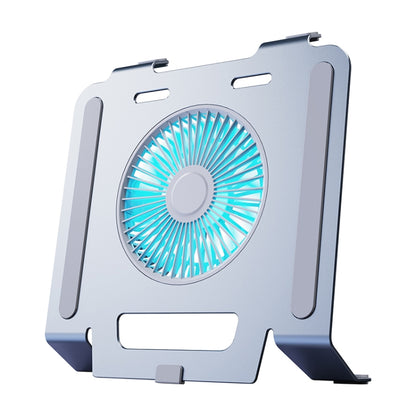 R-JUST HZ25 3.5W Aluminum Alloy Large Turbo Desktop Fan Cooling Laptop Stand(Grey) - MacBook Holder by R-JUST | Online Shopping South Africa | PMC Jewellery | Buy Now Pay Later Mobicred