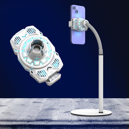 S98 Cellphone Semiconductor Refrigeration Radiator Game Live Phone Holder (White) - Cooling Fan Radiator by PMC Jewellery | Online Shopping South Africa | PMC Jewellery