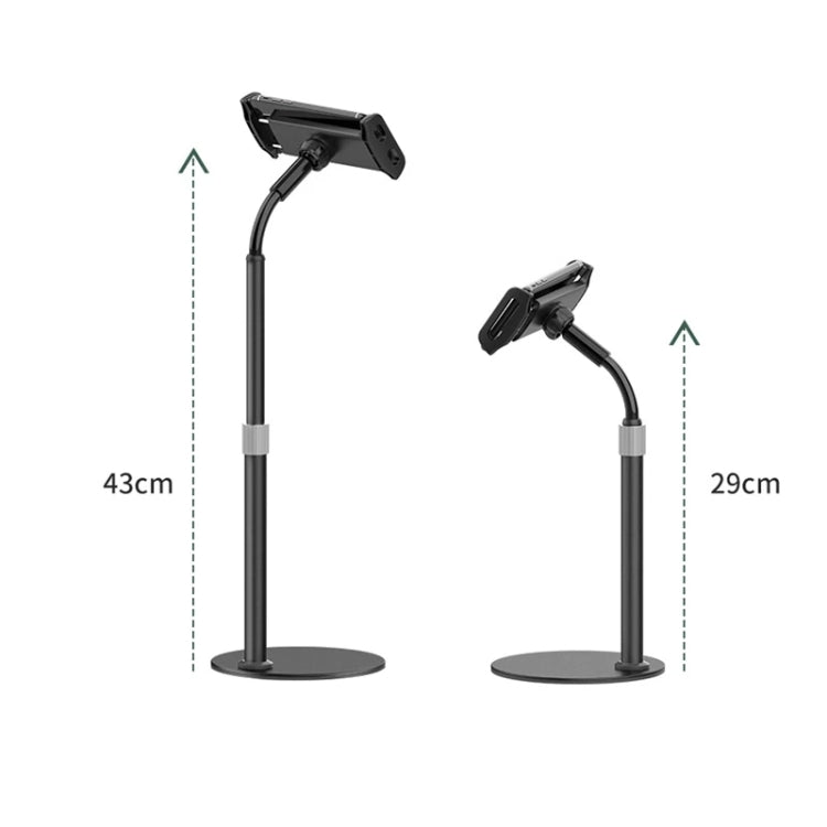 ZM17 Retractable Rotatable Outdoor Selfie Desktop Phone Stand for 4.6-7.8 inch Mobile Phones / Tablets (Black) - Desktop Holder by PMC Jewellery | Online Shopping South Africa | PMC Jewellery