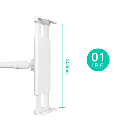 UBN-30 Classic Style Universal 360 Degrees Rotating Detachable Two-stage Lazy Bracket Mobile Phone / Tablet Desktop Bracket with Bilateral Pull Chuck (White) - Desktop Holder by PMC Jewellery | Online Shopping South Africa | PMC Jewellery