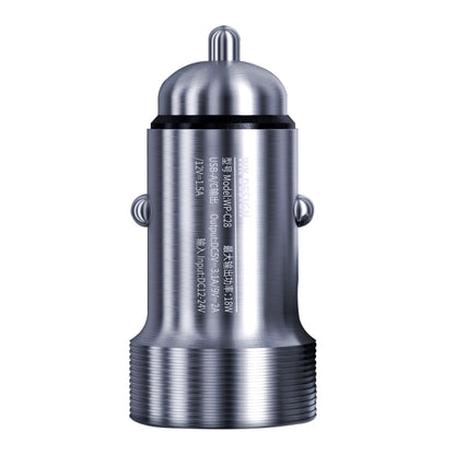 WK WP-C28 18W Titanium PD+QC3.0 Dual USB Car Charger (Silver) - Car Charger by WK | Online Shopping South Africa | PMC Jewellery