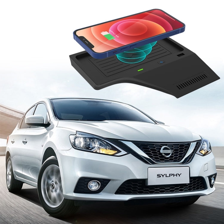 Car Fast Charging Wireless Charger for Nissan Sylphy 2020-2021, Left Driving(Black) - DIY Modified Charger by PMC Jewellery | Online Shopping South Africa | PMC Jewellery