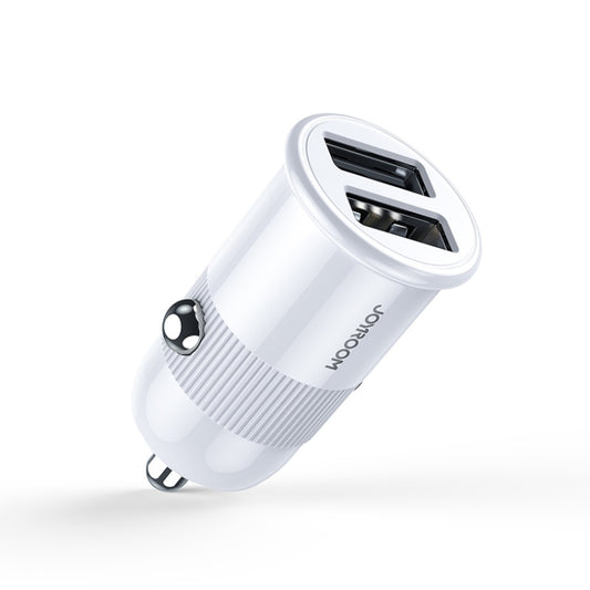 JOYROOM C-A06 3.1A Mini Dual-port Fast Charging Smart Car Charger(White) - Car Charger by JOYROOM | Online Shopping South Africa | PMC Jewellery