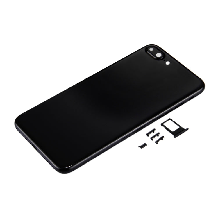 6 in 1 for iPhone 7 Plus (Back Cover + Card Tray + Volume Control Key + Power Button + Mute Switch Vibrator Key + Sign) Full Assembly Housing Cover (Jet Black) - Back Cover by PMC Jewellery | Online Shopping South Africa | PMC Jewellery