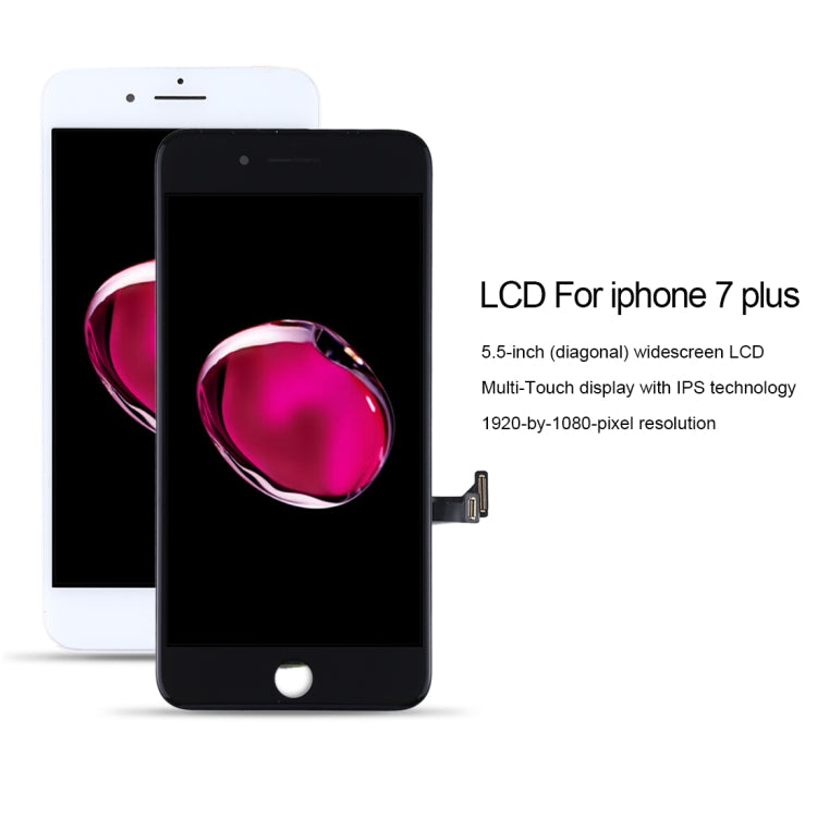 Original LCD Screen for iPhone 7 Plus with Digitizer Full Assembly (Black) - free shipping - PMC TechLife - Order now!