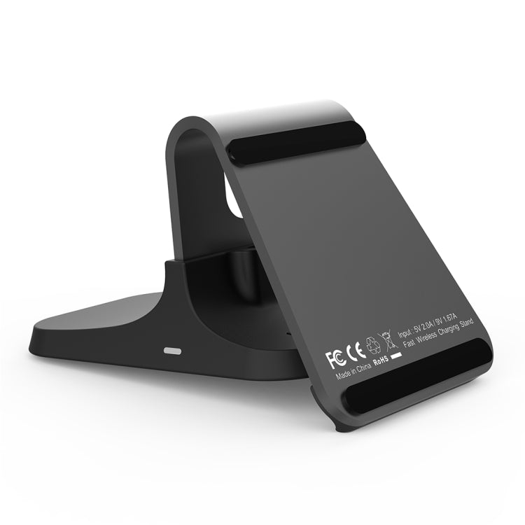 HAMTOD M5 15W Intelligent Dual Coil Design Qi Standard Holder Wireless Charger with Indicator Light, Support Fast Charging(Black) - Wireless Charger by HAMTOD | Online Shopping South Africa | PMC TechLife | Buy Now Pay Later Mobicred