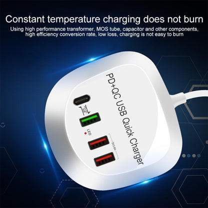 WLX-T3P 4 In 1 PD + QC Multi-function Smart Fast Charging USB Charger(EU Plug) - Multifunction Charger by PMC Jewellery | Online Shopping South Africa | PMC Jewellery