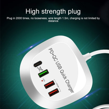 WLX-T3P 4 In 1 PD + QC Multi-function Smart Fast Charging USB Charger (US Plug) - Multifunction Charger by PMC Jewellery | Online Shopping South Africa | PMC Jewellery