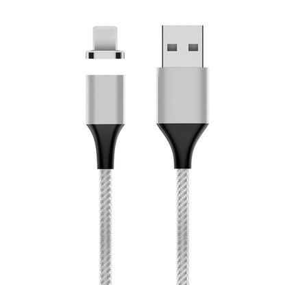 M11 3A USB to 8 Pin Nylon Braided Magnetic Data Cable, Cable Length: 1m (Silver) - Charging Cable & Head by PMC Jewellery | Online Shopping South Africa | PMC Jewellery