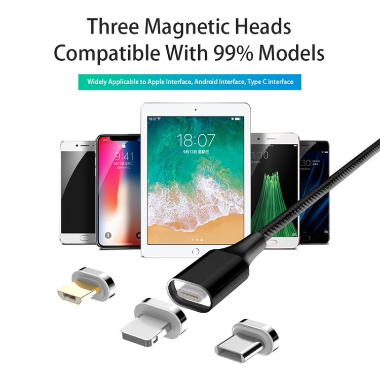 M11 3A USB to 8 Pin Nylon Braided Magnetic Data Cable, Cable Length: 1m (Blue) - Charging Cable & Head by PMC TechLife | Online Shopping South Africa | PMC TechLife