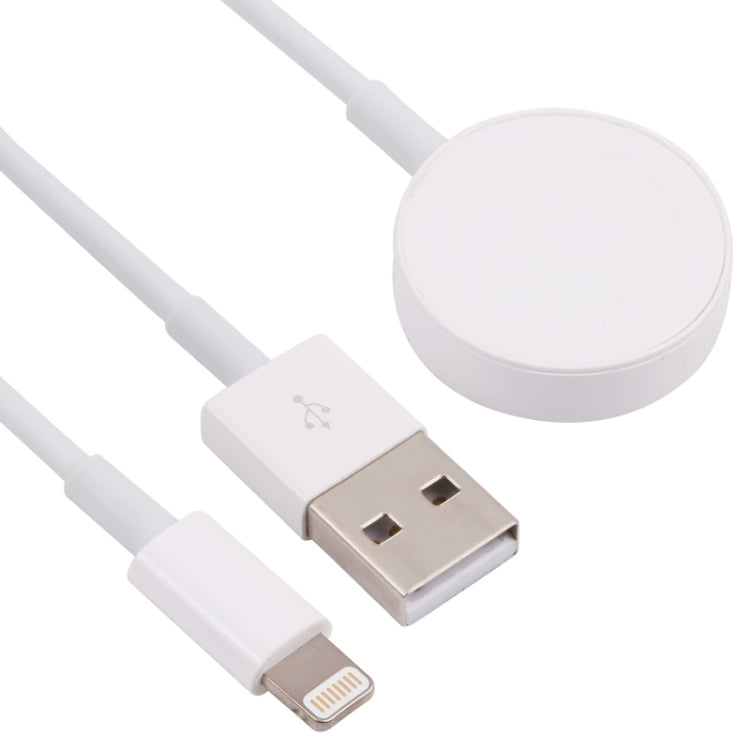 2 in 1 USB to 8 Pin + + Magnetic Watch Wireless Charger Data Cable, Cable Length: 1.2m - 2 in 1 Cable by PMC Jewellery | Online Shopping South Africa | PMC Jewellery