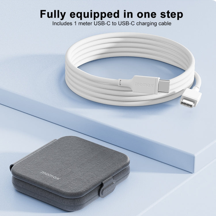 MOMAX UD30 Q.Mag Go 2 in 1 Foldable Magsafe Magnetic Wireless Charger - Charger / Holder by MOMAX | Online Shopping South Africa | PMC Jewellery | Buy Now Pay Later Mobicred