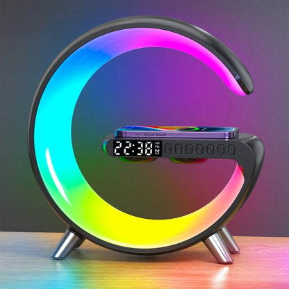 N69 Smart Bluetooth Speaker Support Wireless Charger & Alarm Clock & Ambient Light, EU Plug(Black) - Desktop Speaker by PMC Jewellery | Online Shopping South Africa | PMC Jewellery