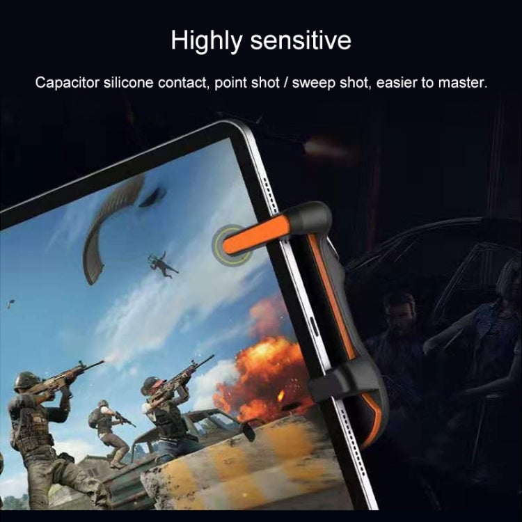 Eating Chicken One-button Burst Shooting Game Handle Controller for Tablet PC, 1 Pair (Orange) - Handle Shooter by PMC TechLife | Online Shopping South Africa | PMC TechLife