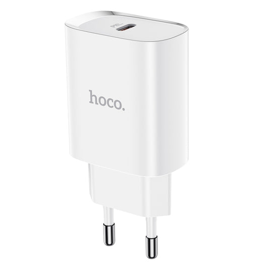 hoco N14 PD 20W Single Port Smart Travel Charger Power Adapter, EU Plug(White) - USB Charger by hoco | Online Shopping South Africa | PMC Jewellery