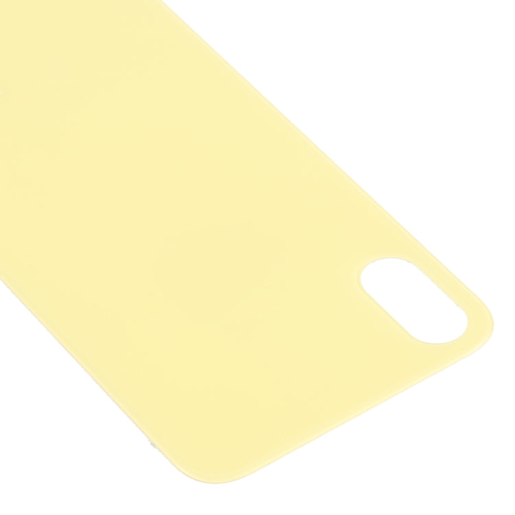 Easy Replacement Big Camera Hole Glass Back Battery Cover for iPhone X / XS(Yellow) - Back Cover by PMC Jewellery | Online Shopping South Africa | PMC Jewellery