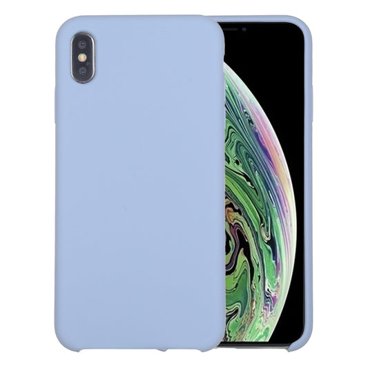 For iPhone XR Four Corners Full Coverage Liquid Silicone Case(Baby Blue) - More iPhone Cases by PMC Jewellery | Online Shopping South Africa | PMC Jewellery