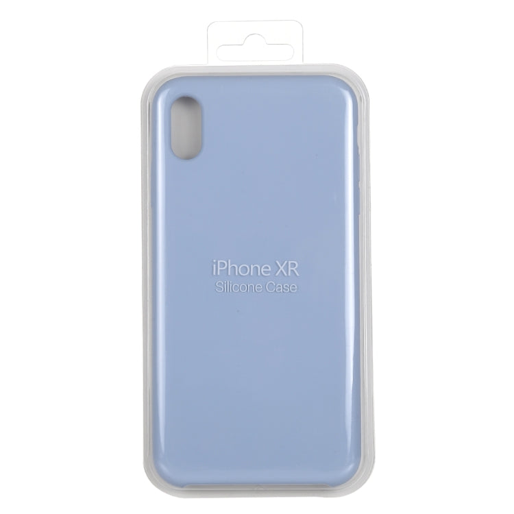 For iPhone XR Four Corners Full Coverage Liquid Silicone Case(Baby Blue) - More iPhone Cases by PMC Jewellery | Online Shopping South Africa | PMC Jewellery