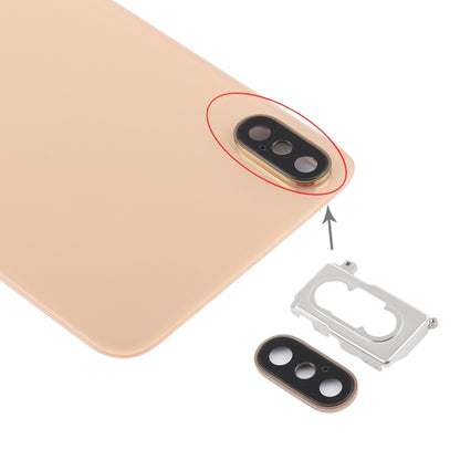 Battery Back Cover with Back Camera Bezel & Lens & Adhesive  for iPhone XS(Gold) - Back Cover by PMC Jewellery | Online Shopping South Africa | PMC Jewellery