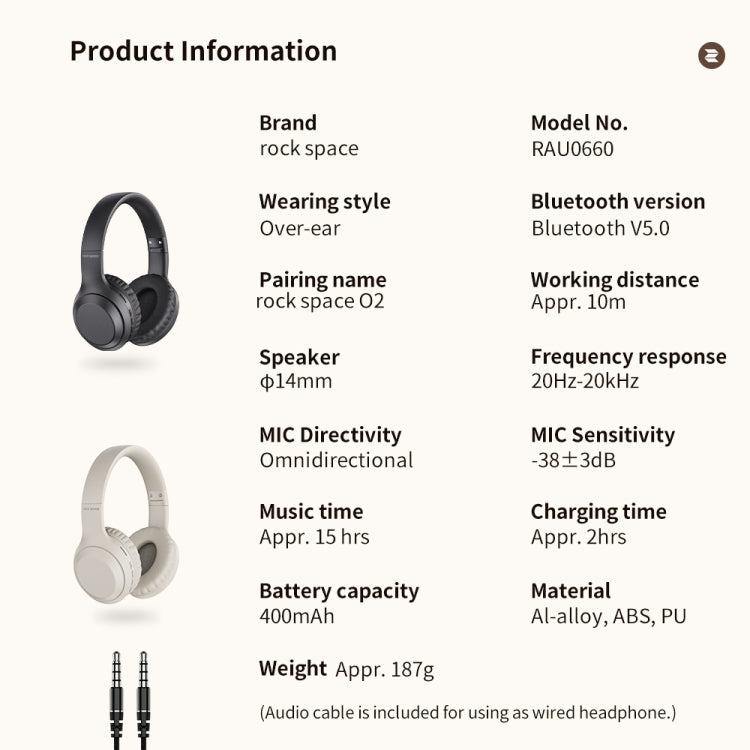 ROCK Space O2 HiFi Bluetooth 5.0 Wireless Headset with Mic, Support TF Card(Black) - free shipping - PMC TechLife - Order now!
