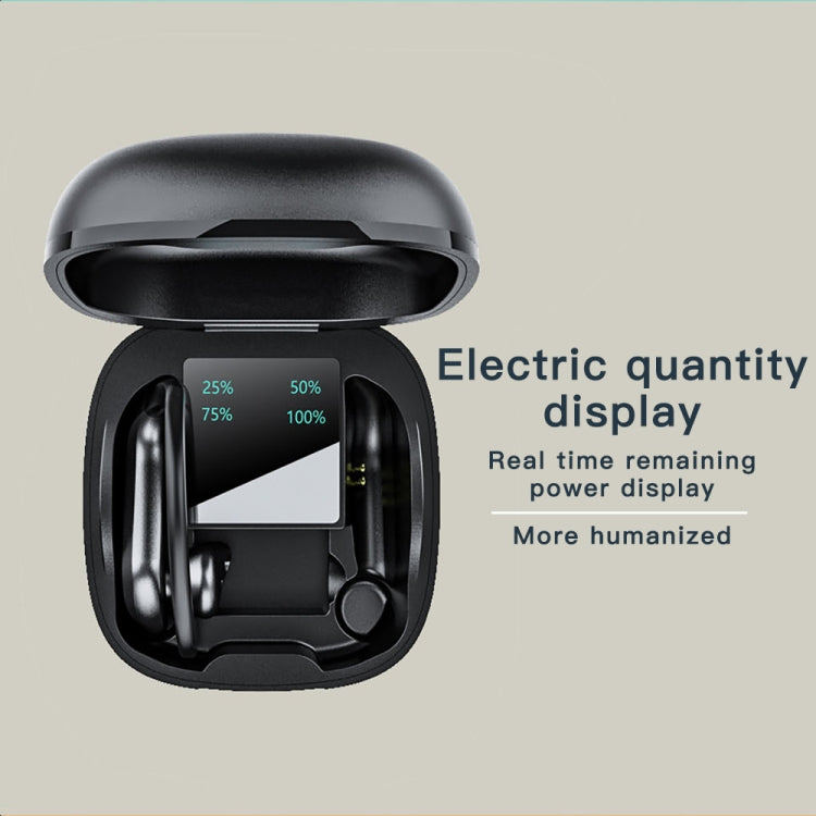 258 Wireless Ear-mounted Bluetooth Earphone with Charging Box & Digital Display, Support Touch & HD Call & Voice Assistant & NFC (White) - Bluetooth Earphone by PMC TechLife | Online Shopping South Africa | PMC TechLife