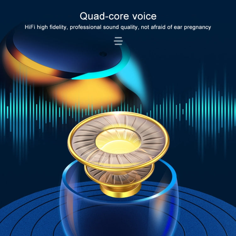 F9-5C Three-screen Digital Display Noise Reduction Bluetooth Earphone(Black) - Bluetooth Earphone by PMC TechLife | Online Shopping South Africa | PMC TechLife